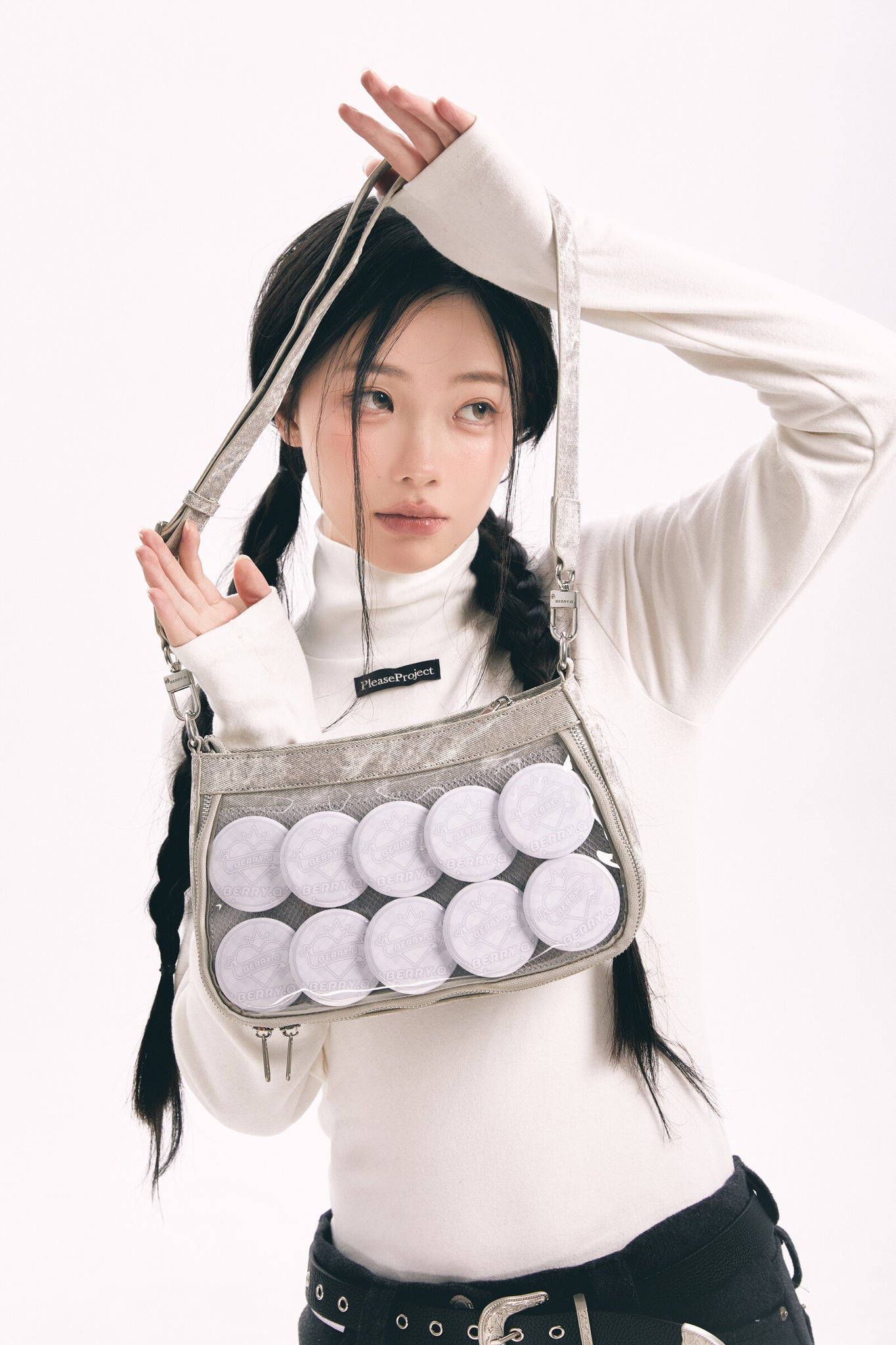 デニムPU痛バッグ用ショルダーバッグ